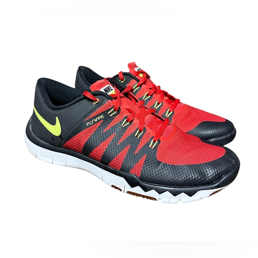 Nike Flywire Free Trainer 5.0 V6 Black /Red Men’s Athletic Running Shoes Size 10